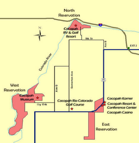 Cocopah Casino Map