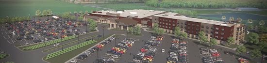 Walker's Bluff Casino Aerial Rendering
