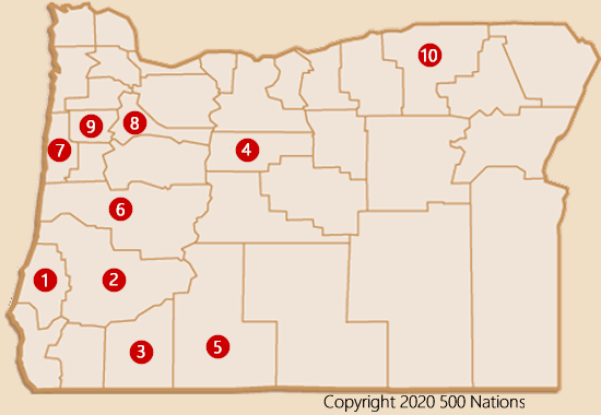 Oregon Casino Map